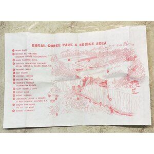 Vintage Royal Gorge Park & Bridge Area Map Canon City CO Brochure 1979